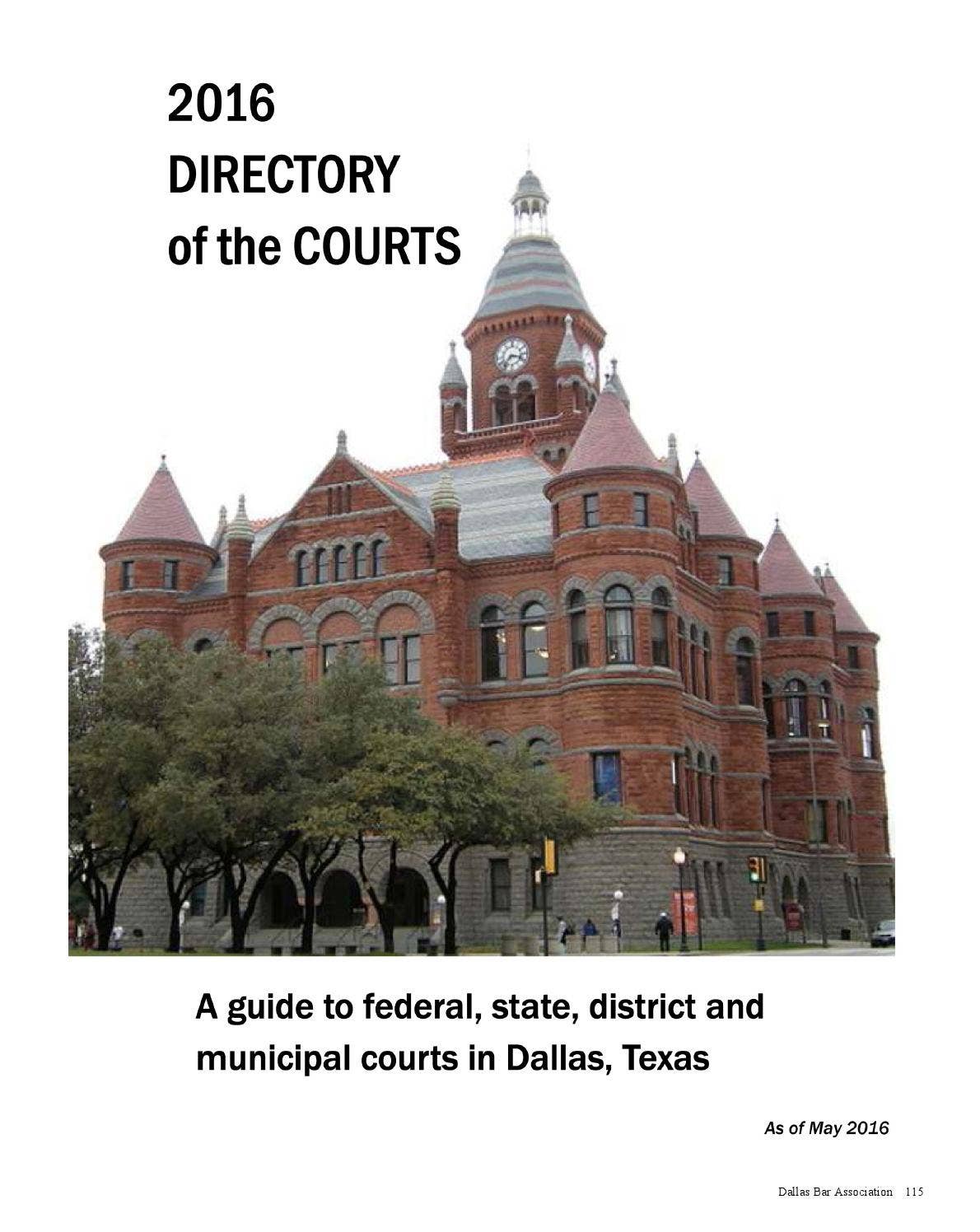 2016 Court Directory by Jessica Smith - Issuu