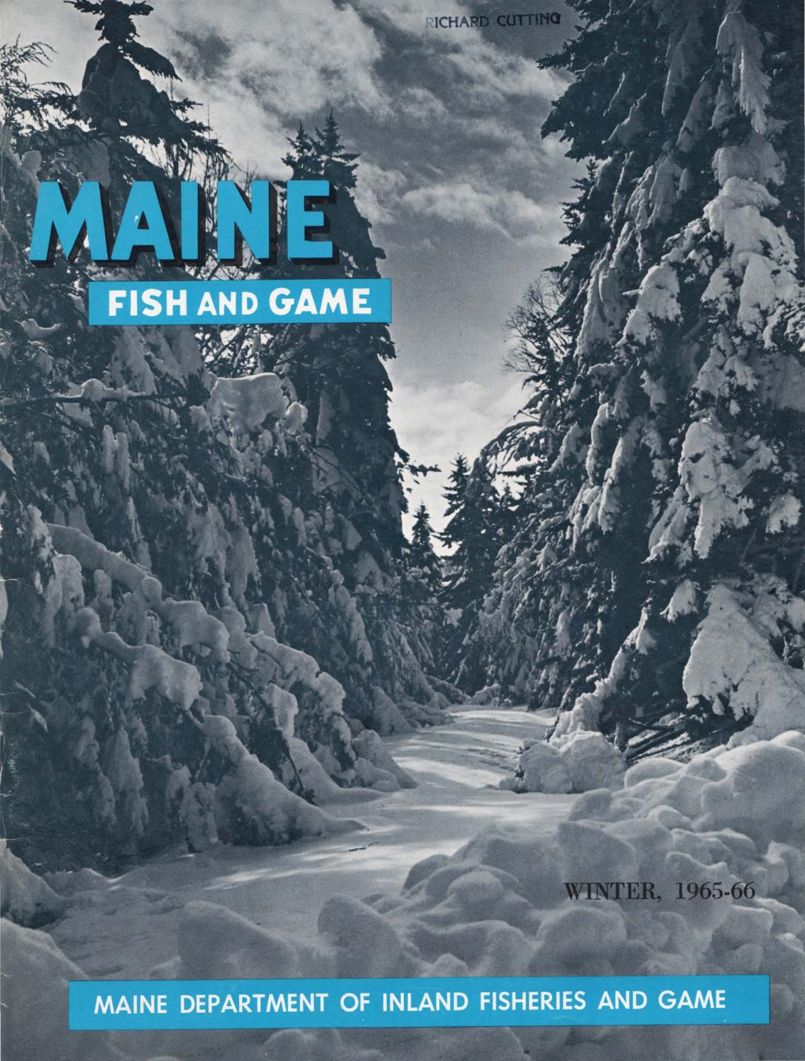 Maine Fish and Game Magazine, Winter 196566 by Maine State Library Issuu