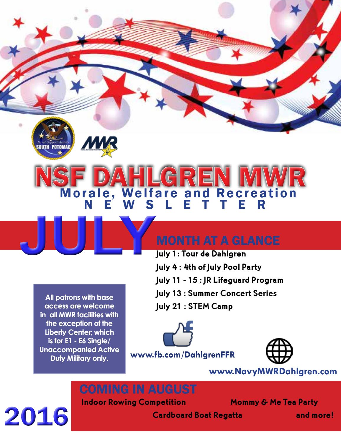 Dahlgren MWR July Newsletter by Dahlgren Marketing Issuu