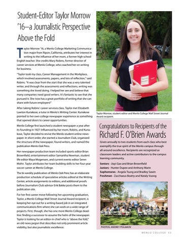 Menlo Advantage Summer 2016 by Menlo College - Issuu