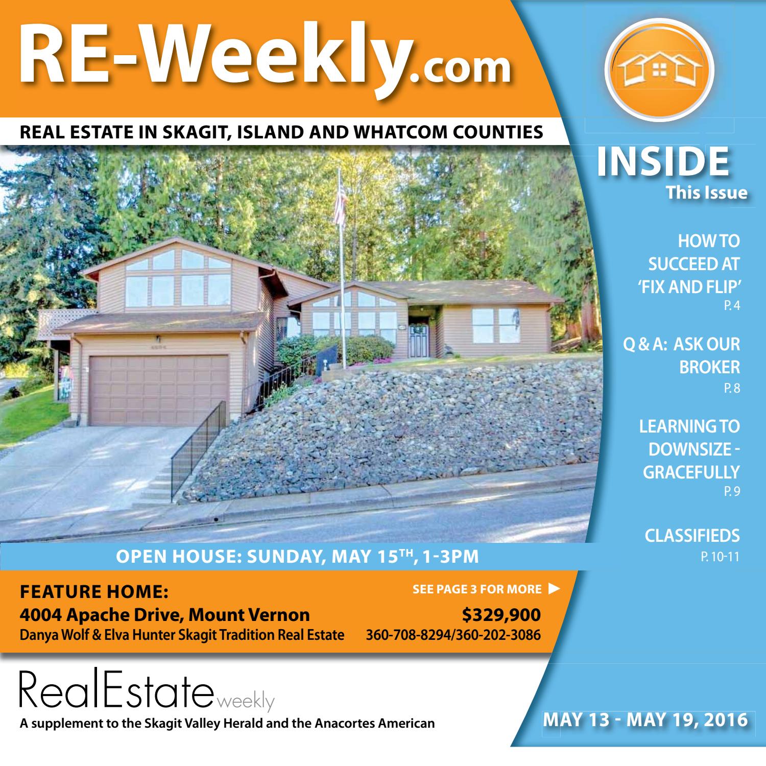 Real Estate Weekly May 13, 2016 by Skagit Publishing Issuu