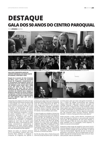 Boletim informativo da Junta 德文 Freguesia 德文 S. Cristóvão do Muro - Ed.3 第 3 页