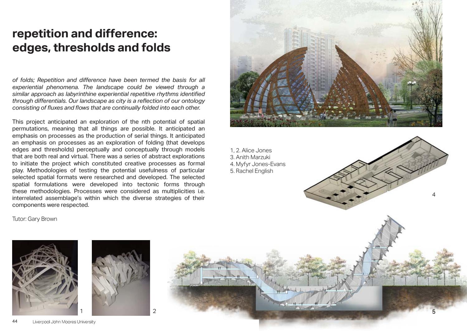 Architecture Programmes Review 2016 by ArchitectureLJMU Issuu