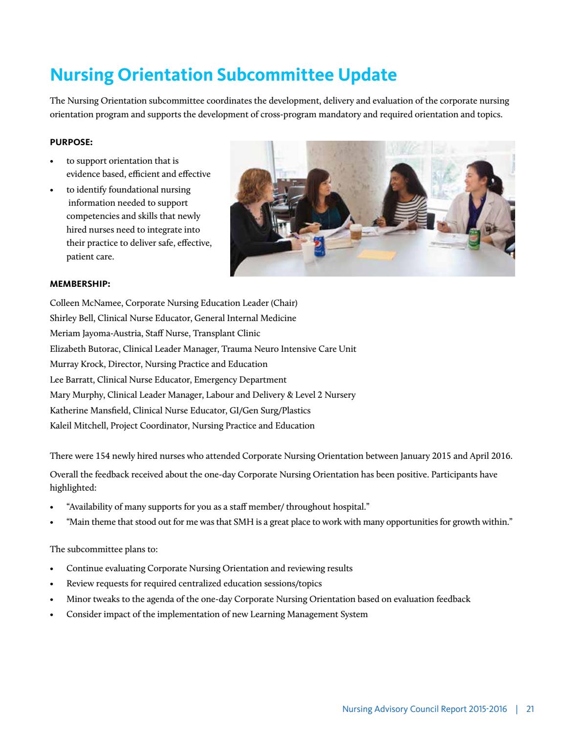 nursing advisory council report 2015 16 by st michael 39 s how to create an agenda for a meeting