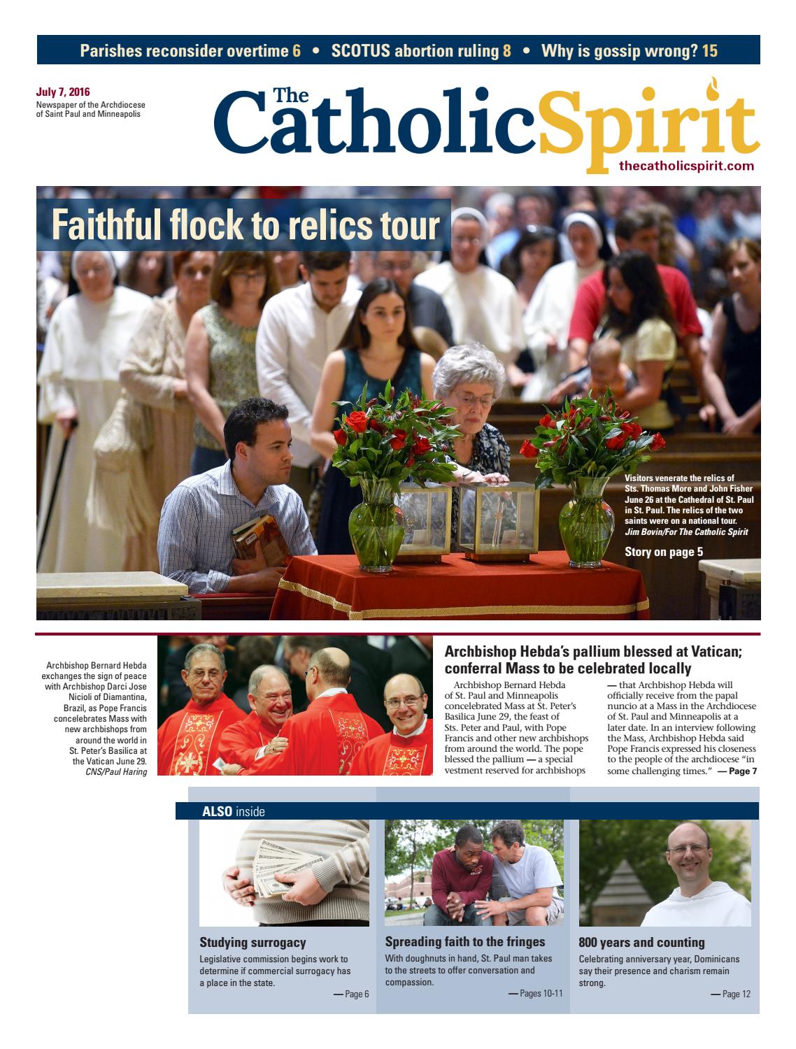the catholic spirit july 7 2016 by the catholic spirit publishing co issuu - tornos news report world s athletes with most followers and fans