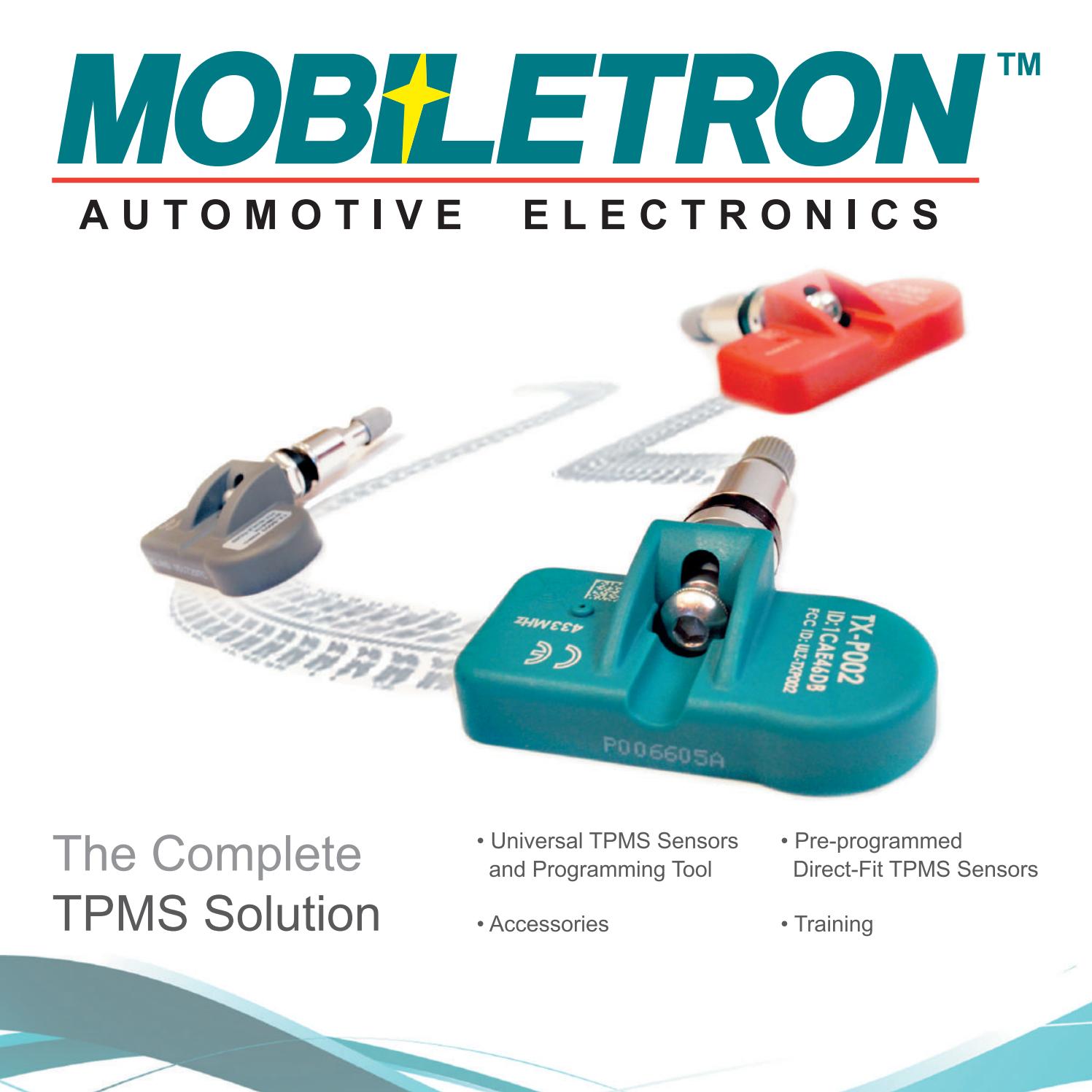 Mobiletron TPMS e-Brochure by Mobiletron UK - Issuu