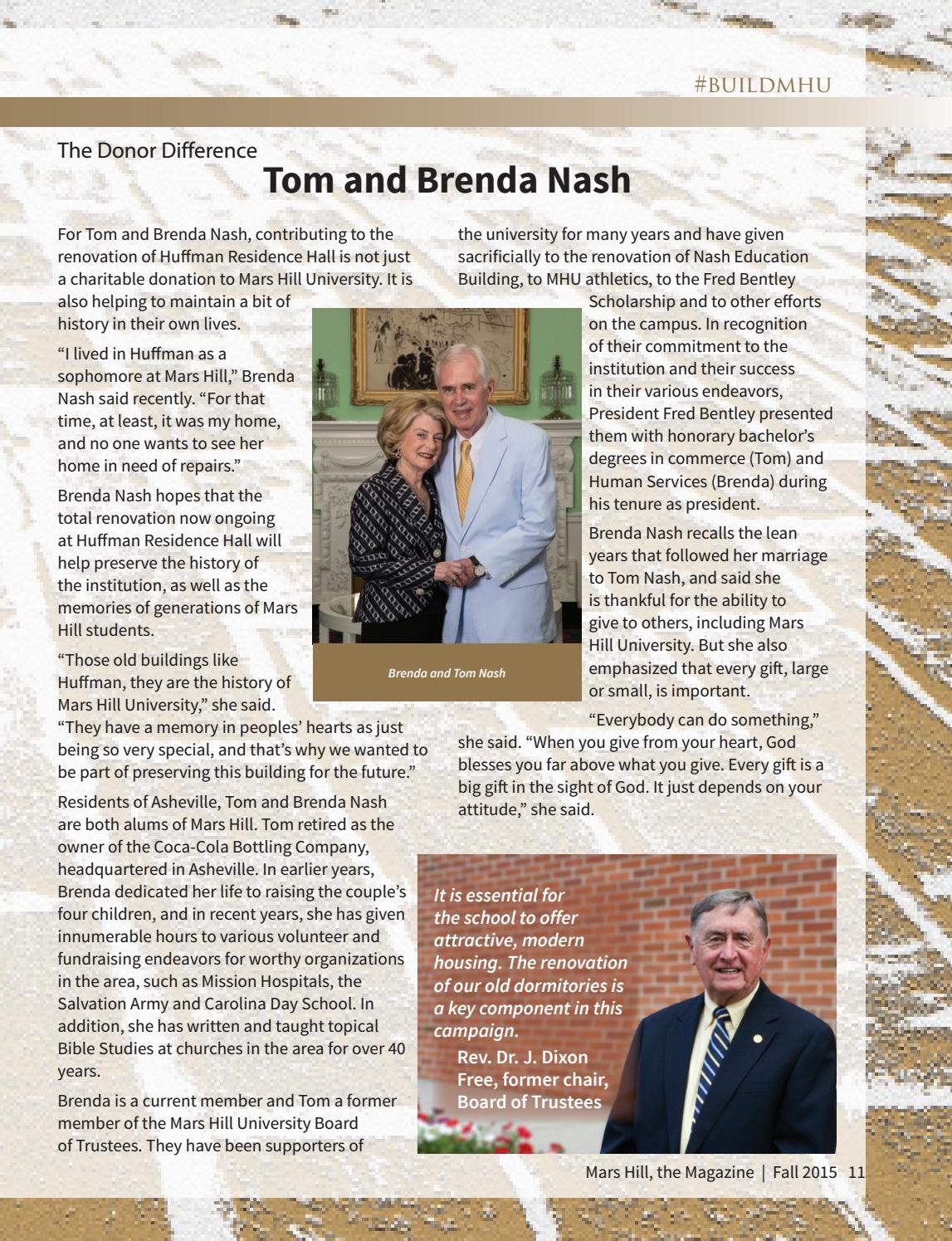 Mars Hill The Magazine Of Mars Hill University Fall 2015 By Mars