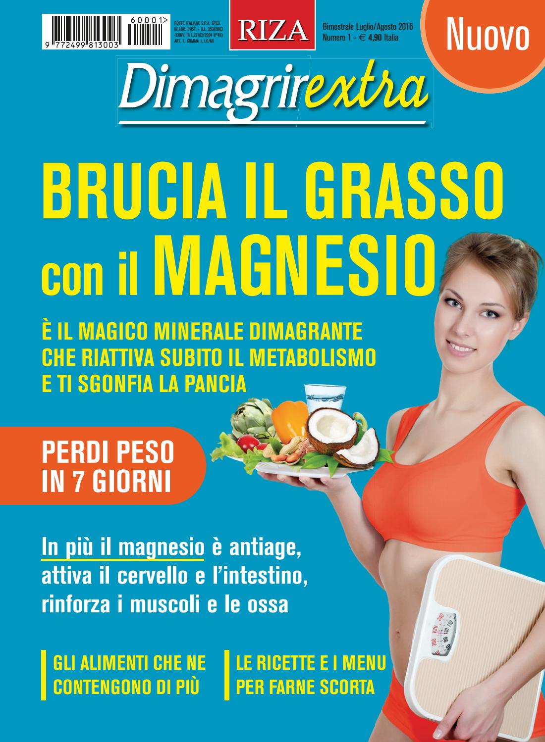 menu per laddome dimagrante