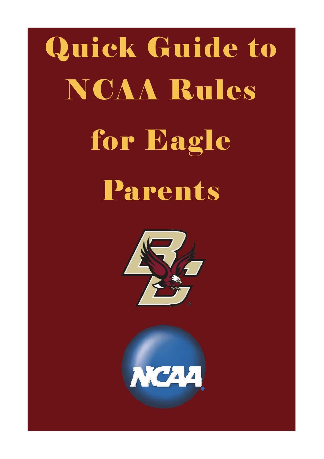 Quick Guide to NCAA Rules for Parents by Boston College Compliance Issuu