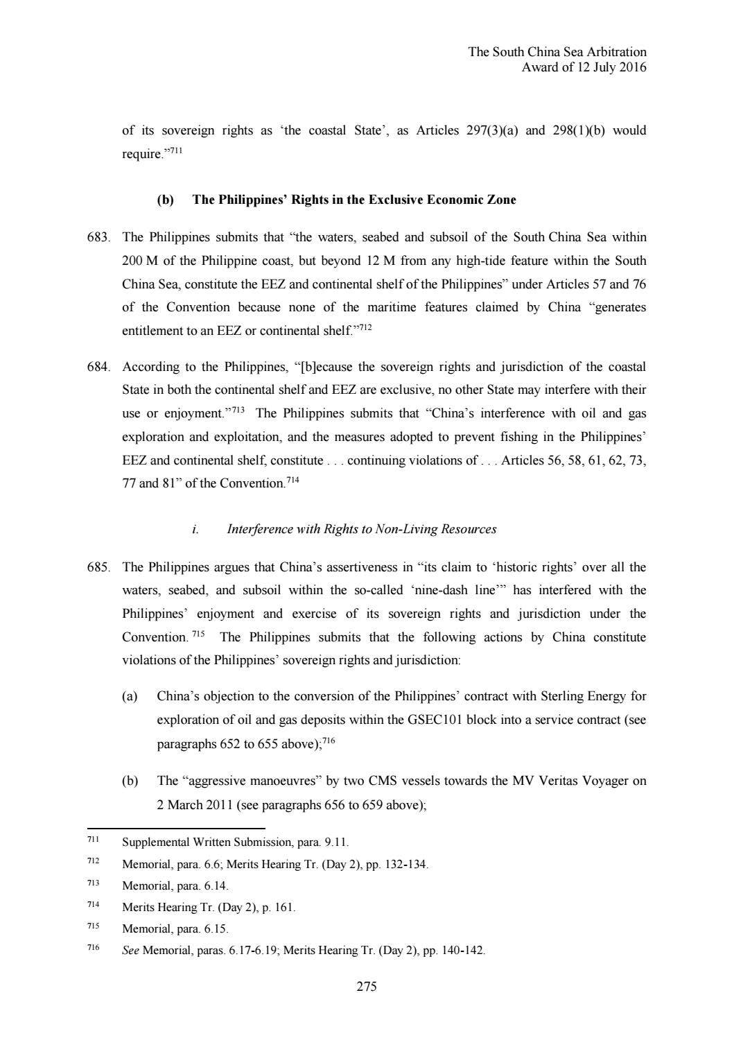 Inquirer Example Final decision on West Philippine Sea arbitration case by UN Tribunal ...