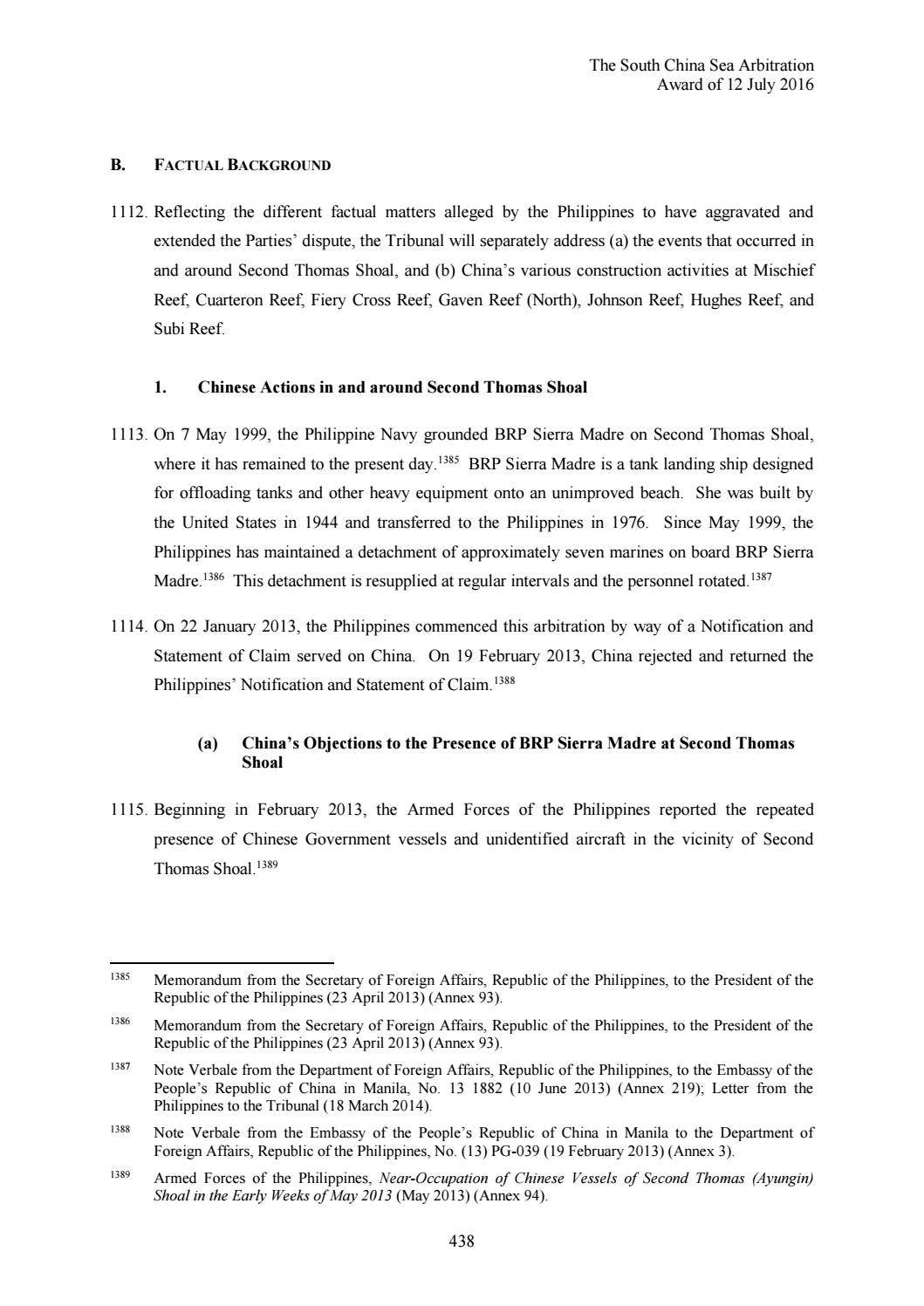 Inquirer Example Final decision on West Philippine Sea arbitration case by UN Tribunal ...
