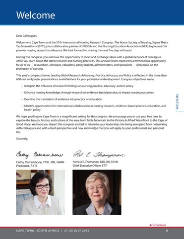 27th 国际 Nursing Research Congress 第 5 页
