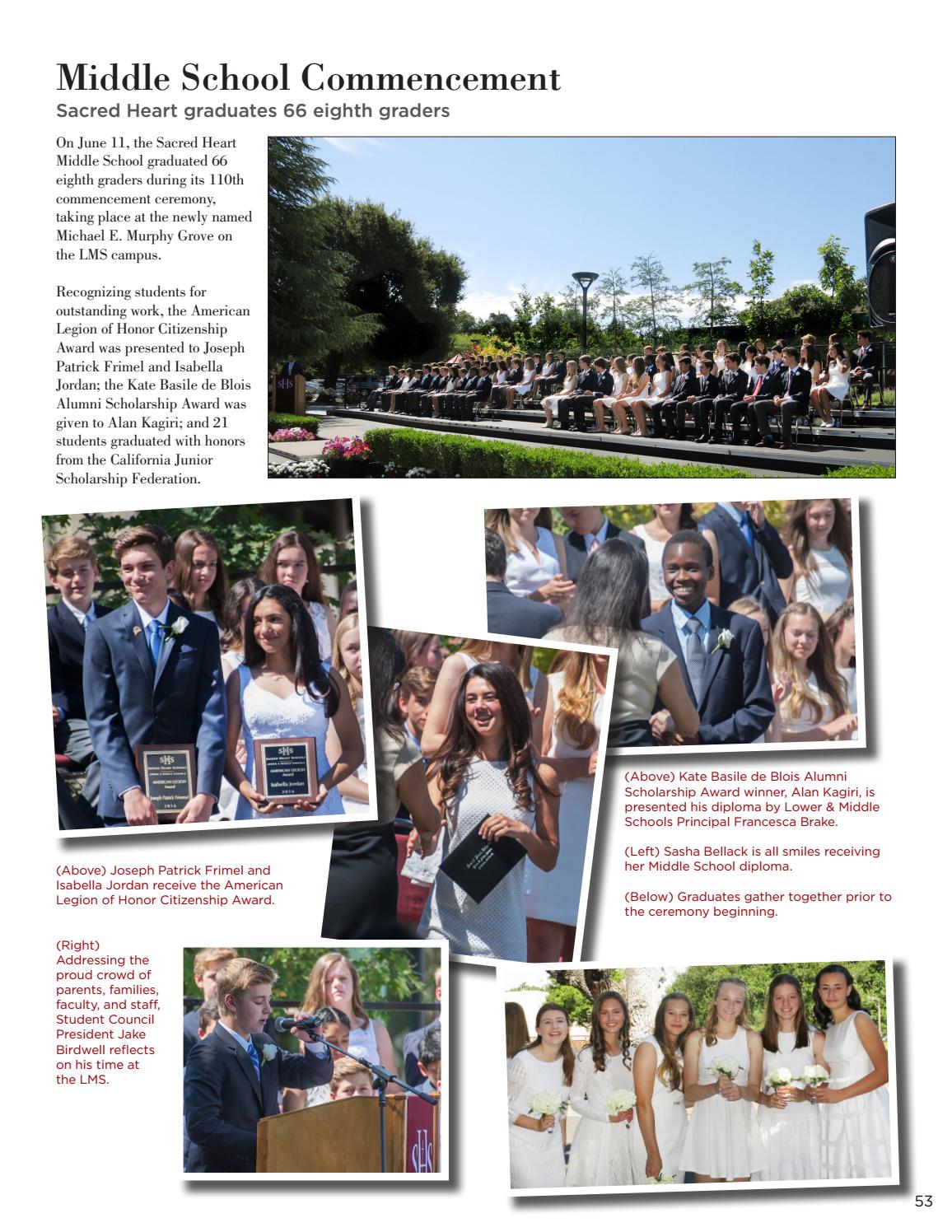 Sacred heart magazine summer 2016 by sacred heart schools atherton