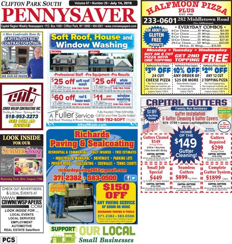Clifton Park South Pennysaver 071416 by Capital Region Weekly Newspapers Issuu