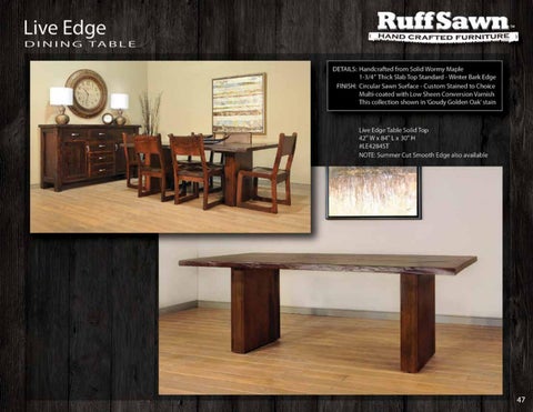 E & G Amish Furniture 2016 Ruffsawn 桌 目录 / Tables / 第 11 页