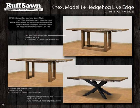 E & G Amish Furniture 2016 Ruffsawn 桌 目录 / Tables / 第 12 页