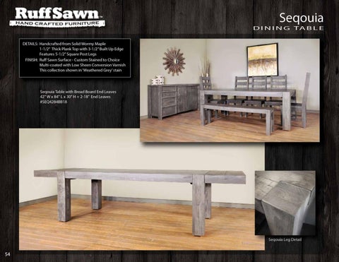 E & G Amish Furniture 2016 Ruffsawn 桌 目录 / Tables / 第 18 页