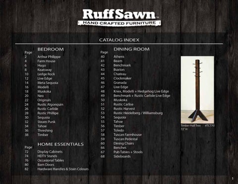 E & G Amish Furniture 2016 Ruffsawn 桌 目录 / Tables / 第 3 页