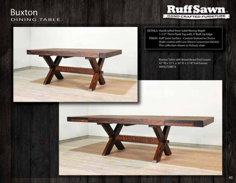 E & G Amish Furniture 2016 Ruffsawn 桌 目录 / Tables / 第 7 页