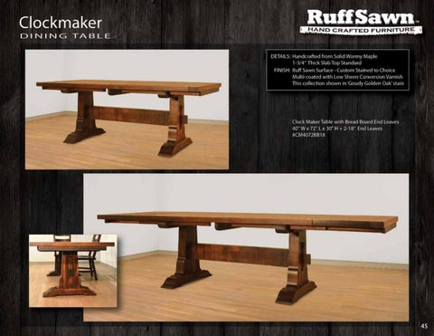 E & G Amish Furniture 2016 Ruffsawn 桌 目录 / Tables / 第 9 页