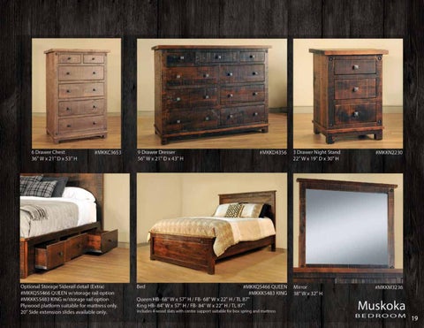 E & G Amish Furniture 2016 Ruffsawn 卧室 家具目录 / Bedrooms / 第 21 页