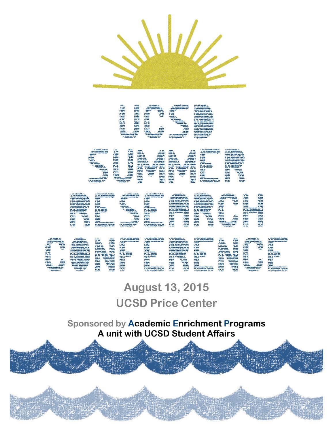 UC San Diego Summer Research Conference 2015 by Academic Enrichment ...