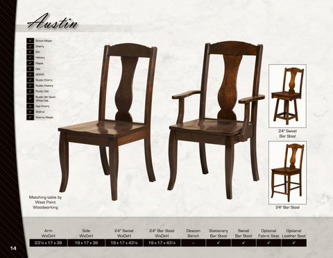 E & G Amish Furniture 2016 Artisan Chairs 家具目录 / Chairs / 第 14 页
