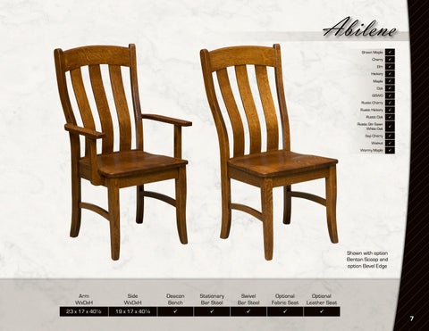 E & G Amish Furniture 2016 Artisan Chairs 家具目录 / Chairs / 第 7 页