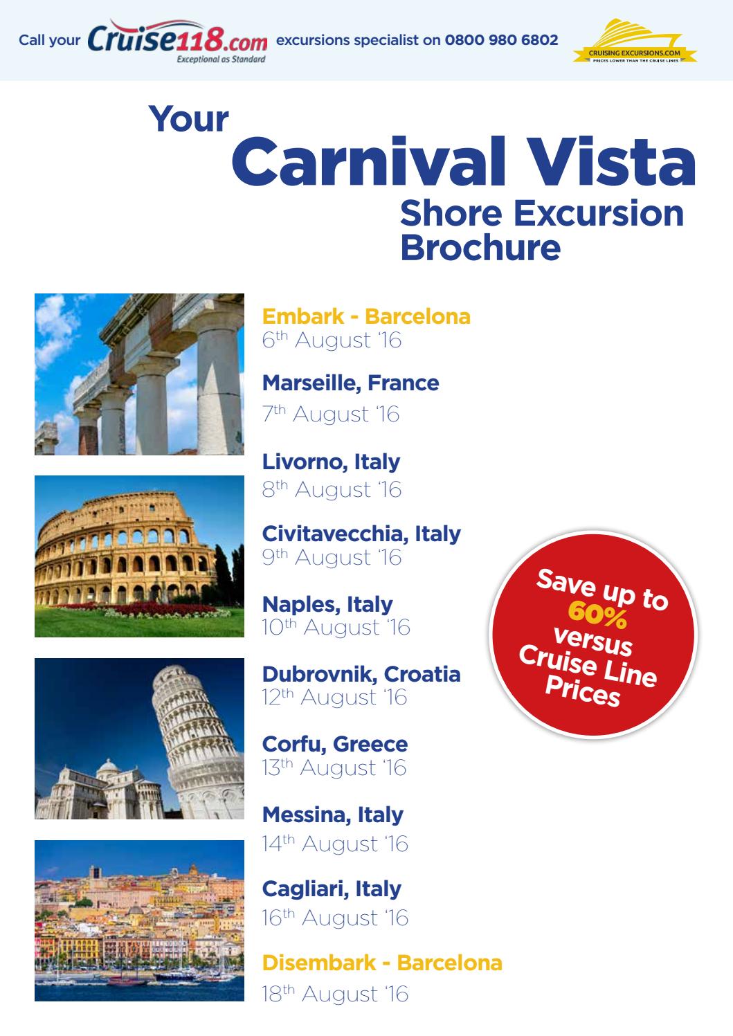Carnival Vista - 6th August Barcelona - Excursion Brochure by WTH (UK ...