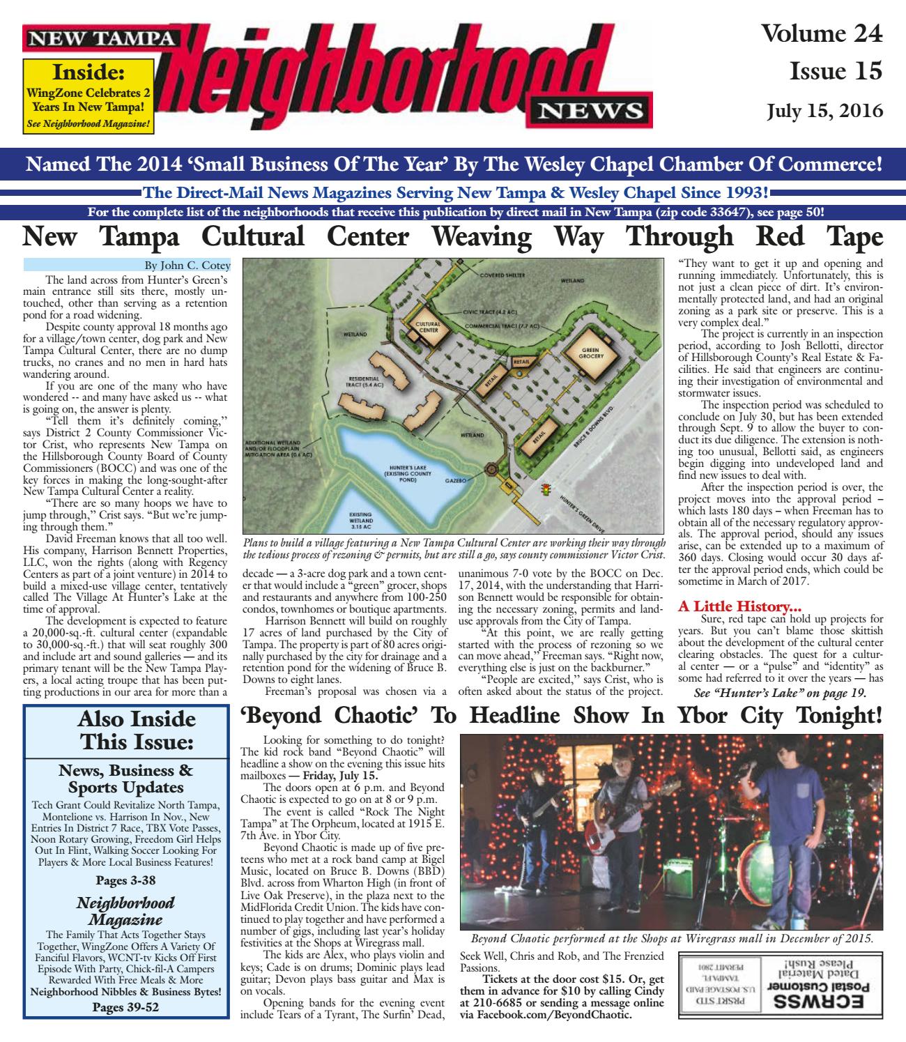 New Tampa Neighborhood News, Volume 24, Issue 15 July 15, 2016 by  Neighborhood News - Issuu