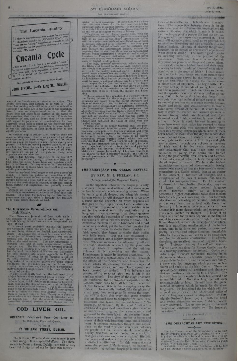 An Claidheamh Soluis Iºil Nollaig 1911 by Conradh na An Claidheamh Soluis Iºil Nollaig 1911 by Conradh na