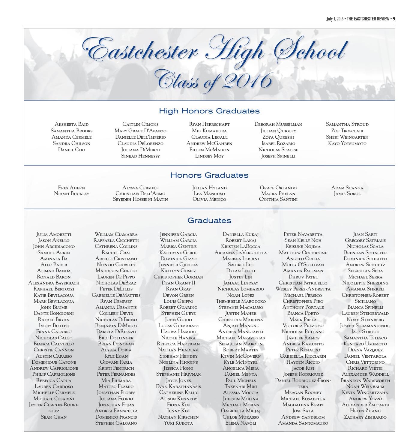 July 1, 2016 by The Eastchester Review - Issuu