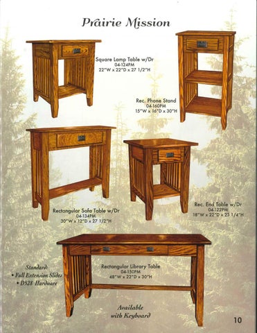 E & G Amish Furniture 2016 Ahery Woodworking 家具目录 / Occasionals / 第 12 页