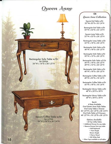 E & G Amish Furniture 2016 Ahery Woodworking 家具目录 / Occasionals / 第 17 页