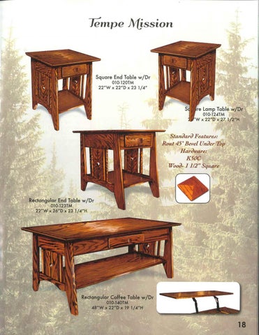 E & G Amish Furniture 2016 Ahery Woodworking 家具目录 / Occasionals / 第 20 页