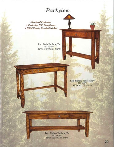E & G Amish Furniture 2016 Ahery Woodworking 家具目录 / Occasionals / 第 22 页