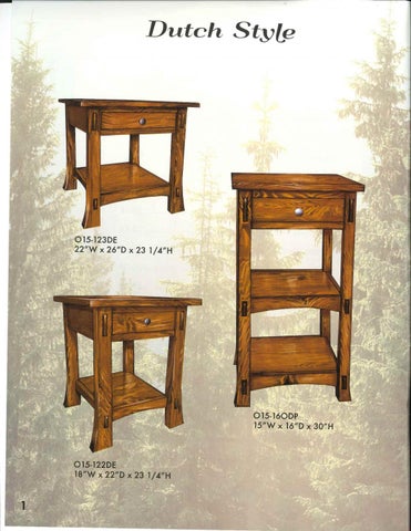 E & G Amish Furniture 2016 Ahery Woodworking 家具目录 / Occasionals / 第 3 页