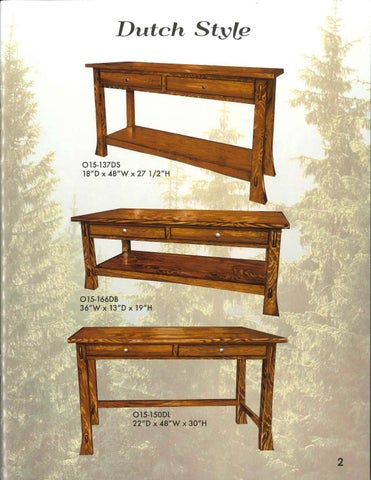 E & G Amish Furniture 2016 Ahery Woodworking 家具目录 / Occasionals / 第 4 页