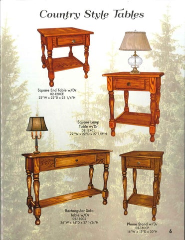 E & G Amish Furniture 2016 Ahery Woodworking 家具目录 / Occasionals / 第 8 页