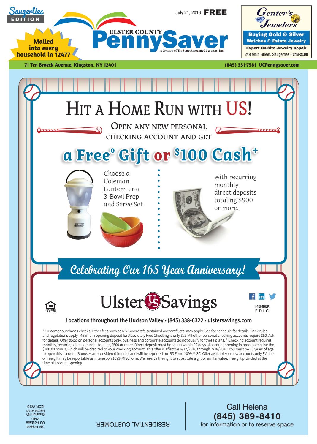 Ulster County PennySaver Saugerties Edition July 21, 2016 by