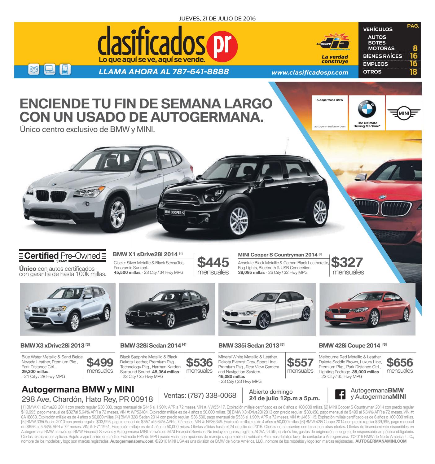 ClasificadosPR 07 21 2016 by Issuu