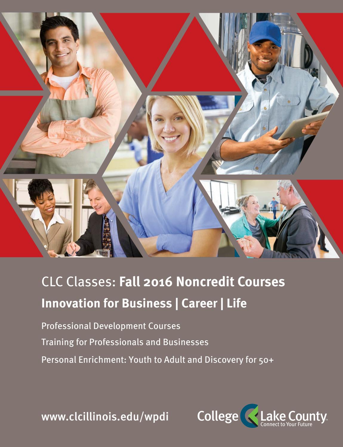 2016 Fall Noncredit Class Schedule by College of Lake County Issuu