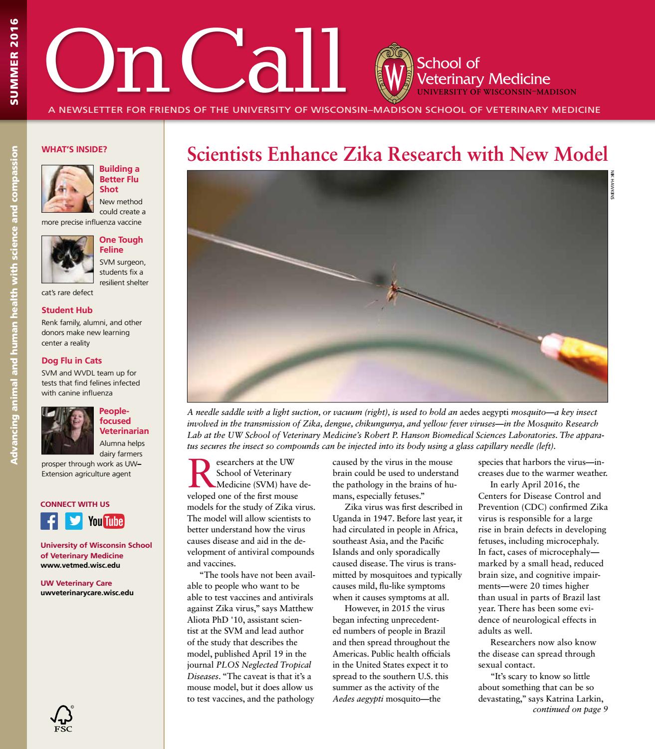 On Call - Summer 2016 by University of Wisconsin School of Veterinary  Medicine - Issuu