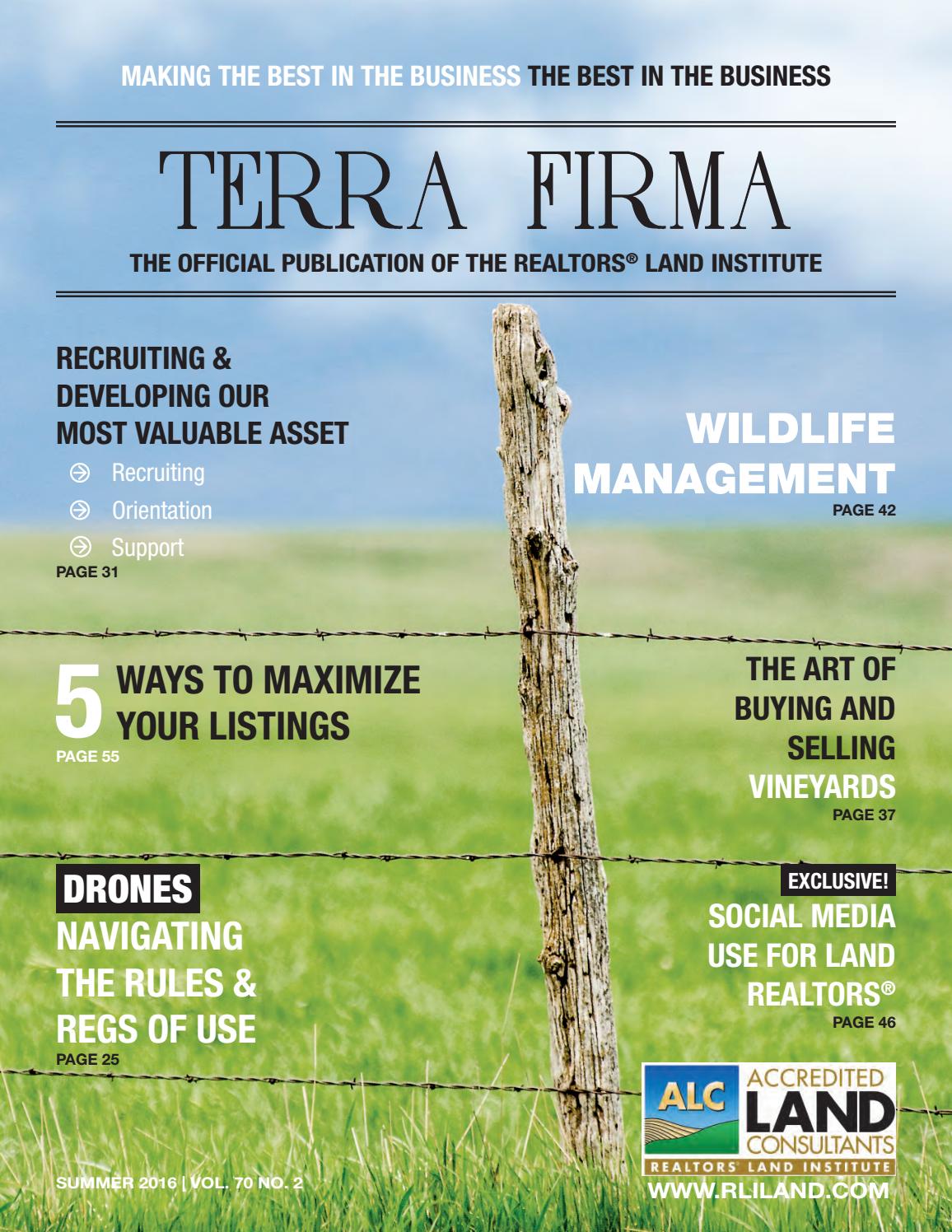 2016 Summer Terra Firma by REALTORS® Land Institute - Issuu