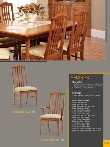 E & G Amish Furniture 2016 Berlin 椅 目录 / Dining Chairs / 第 13 页