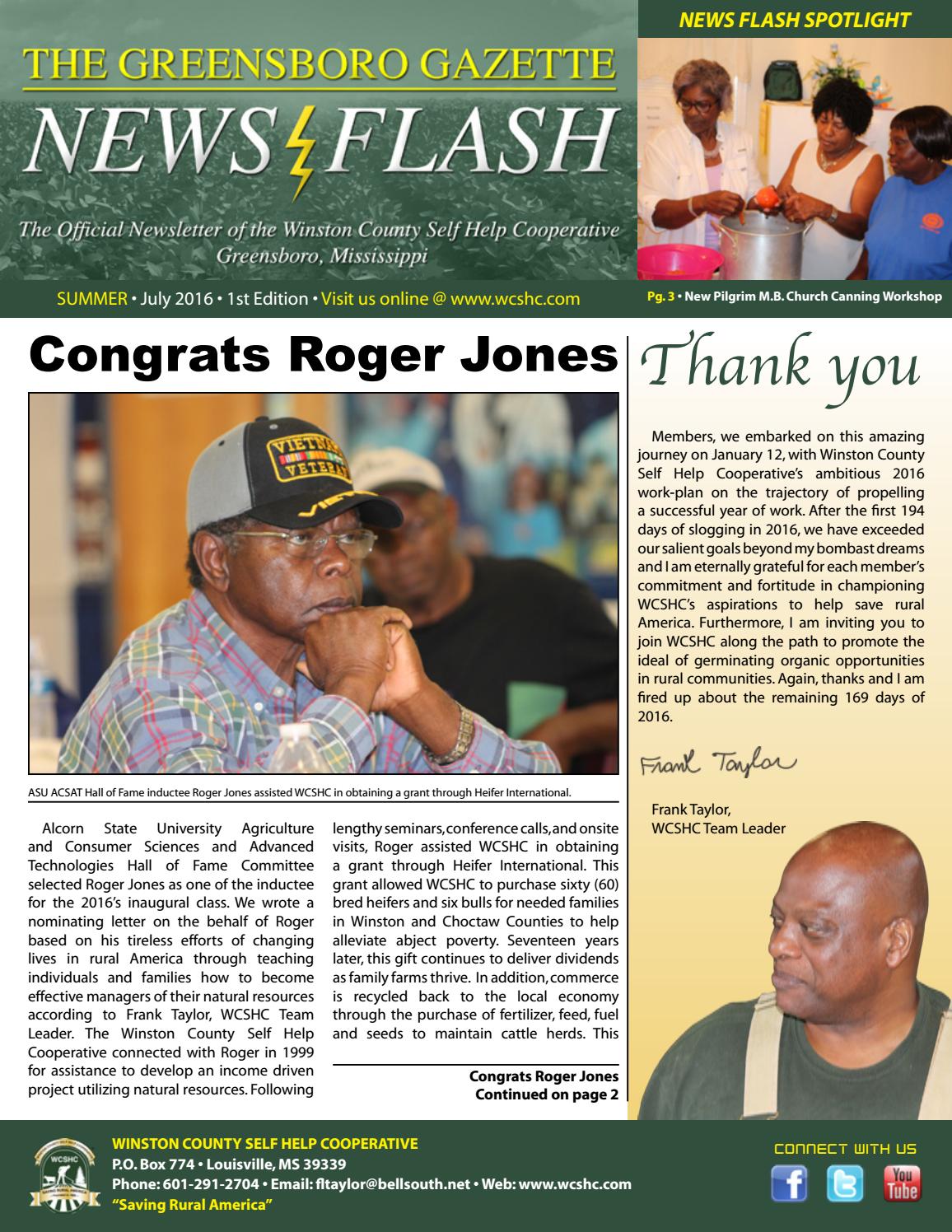 Greensboro Gazette News Flash 1st Edition July 2016 by Frank Taylor Issuu