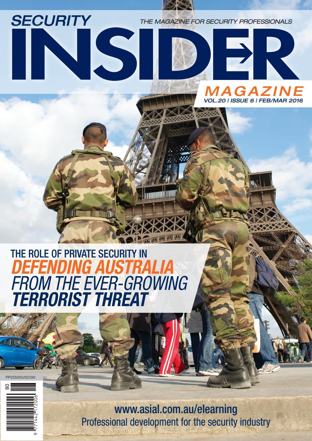 Security Insider Magazine Vol 20 Issue 6 Feb/Mar 2016 by Martin