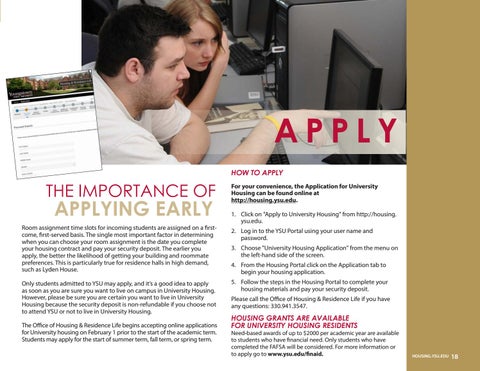 2016 Housing Viewbook YSU by Youngstown State University Issuu