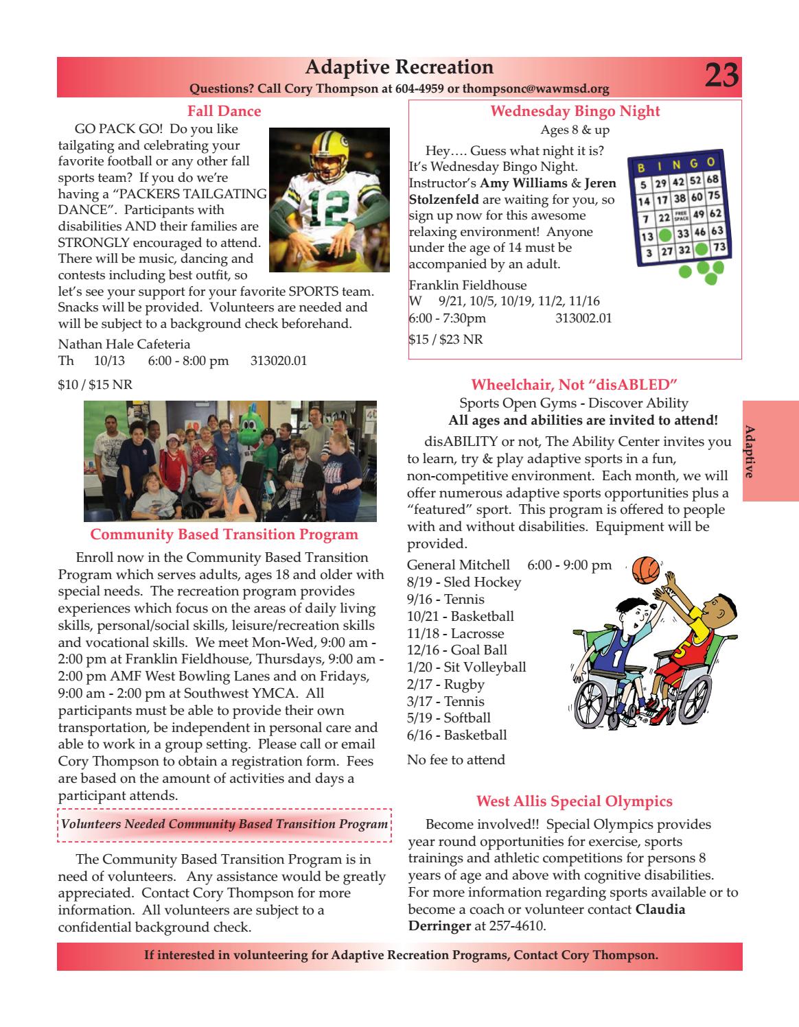 Fall 2016 Activity Guide by West AllisWest Milwaukee Recreation