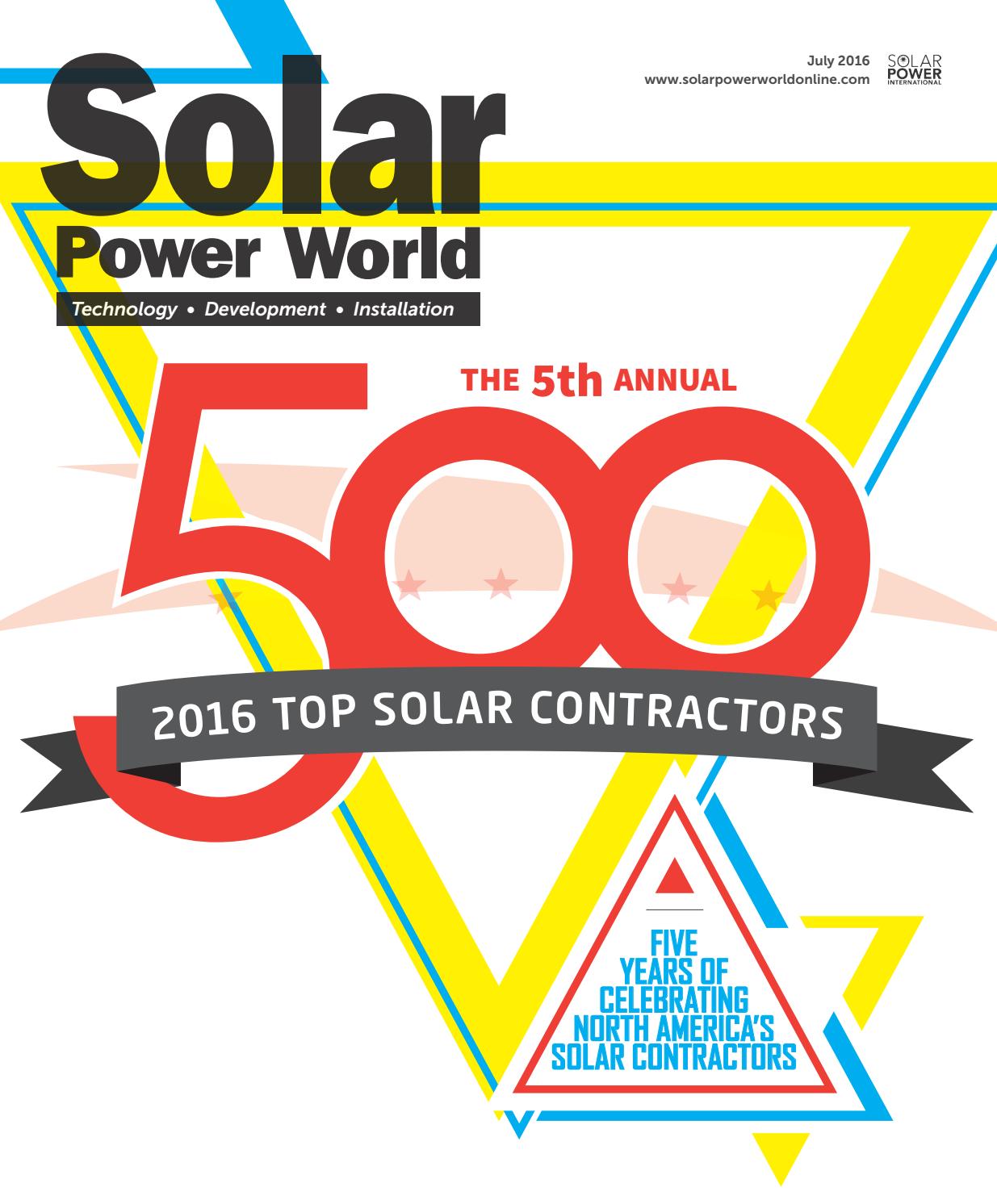 Solar Power World - JULY 2016 by WTWH Media LLC - Issuu